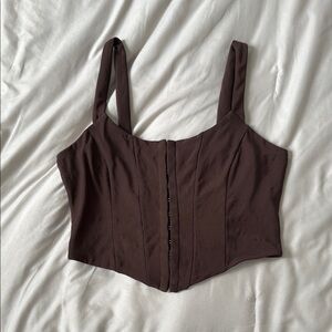 Lulus Brown Corset Top
